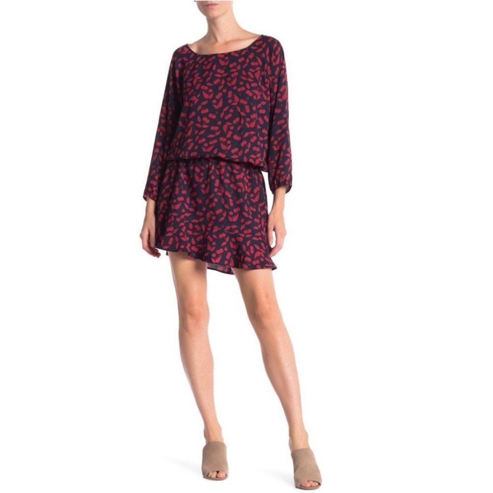 Joie Arryn B Dress Red Blue Black Cherry Stretch Career Church NWT $248